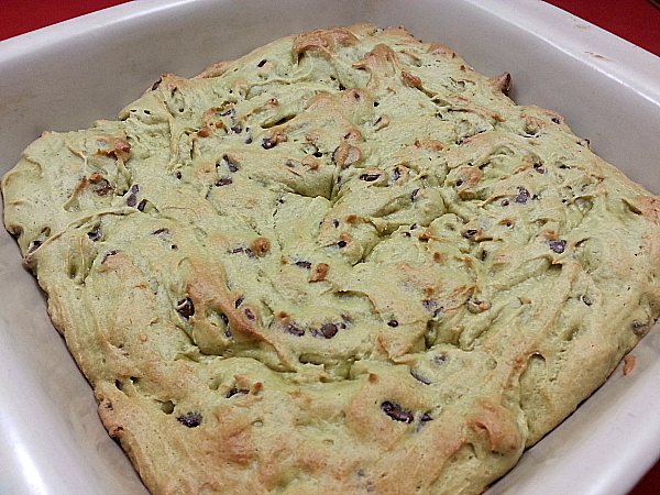 Avocado Chocolate Chip Cookie Bars