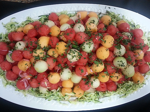 In a French Kitchen: Melon Salad with Shallot Vinaigrette