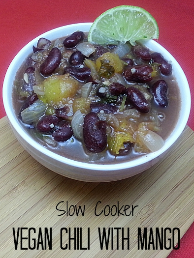 Slow Cooker Vegan Chili with Mango