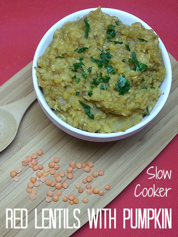 Slow Cooker Vegan Red Lentils with Pumpkin