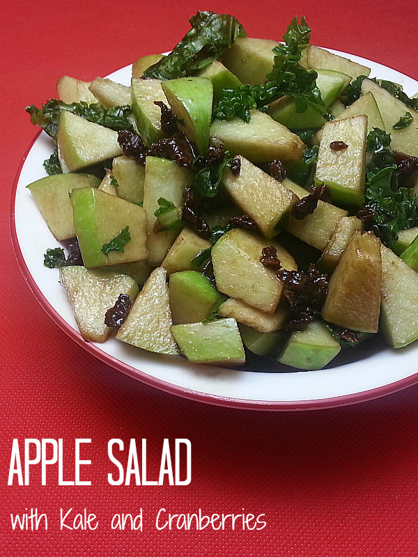Apple Salad with Kale and Cranberries Recipe