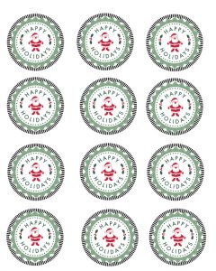 Free Printable Happy Holidays Mason Jar Labels - Mama Likes To Cook