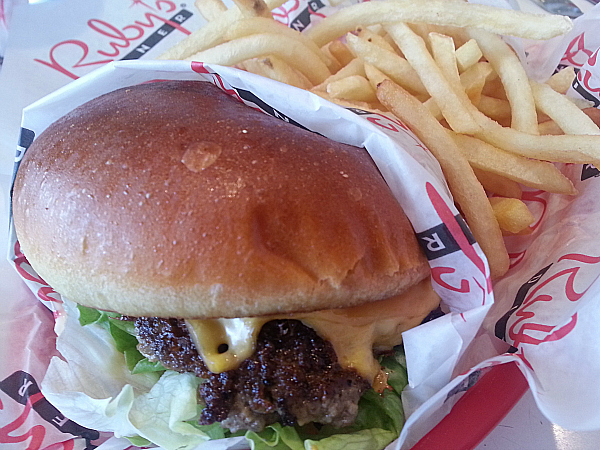 Classic Burger at Ruby's Diner - Tustin, California