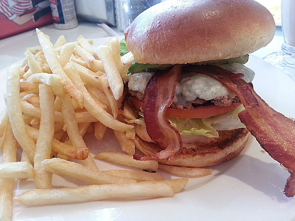 Turkey Club Burger at Ruby's Diner - Tustin, California