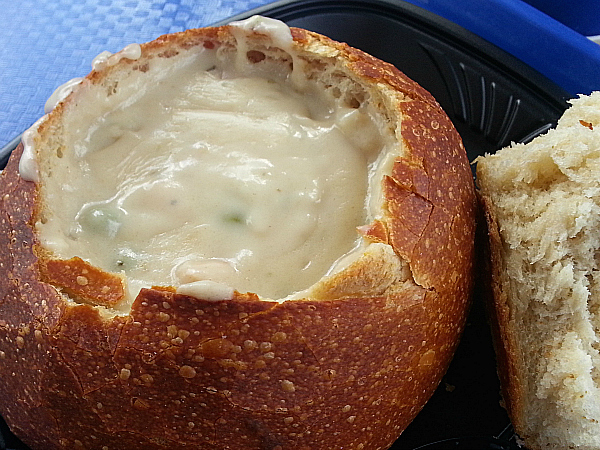 Bread Bowl Soup at Pacific Wharf Cafe - Disney California Adventure