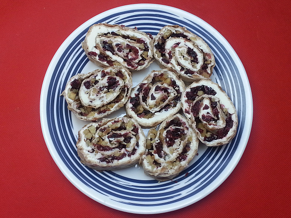 Cranberry Walnut Pinwheels