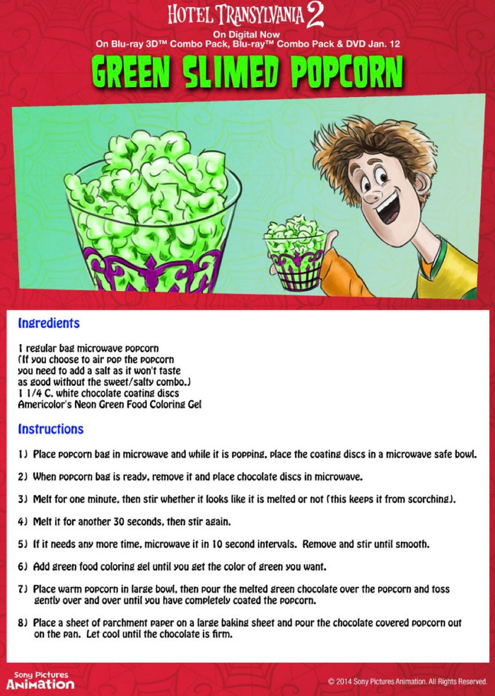 Halloween Green Slimed Popcorn Recipe