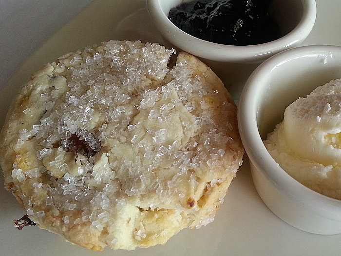 Scone with Butter and Jam at Little River Inn Restaurant & Bar - Mendocino County, California
