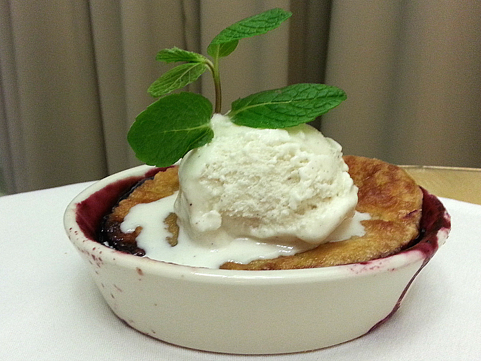 Warm Olallieberry Cobbler at Little River Inn - Mendocino County, California