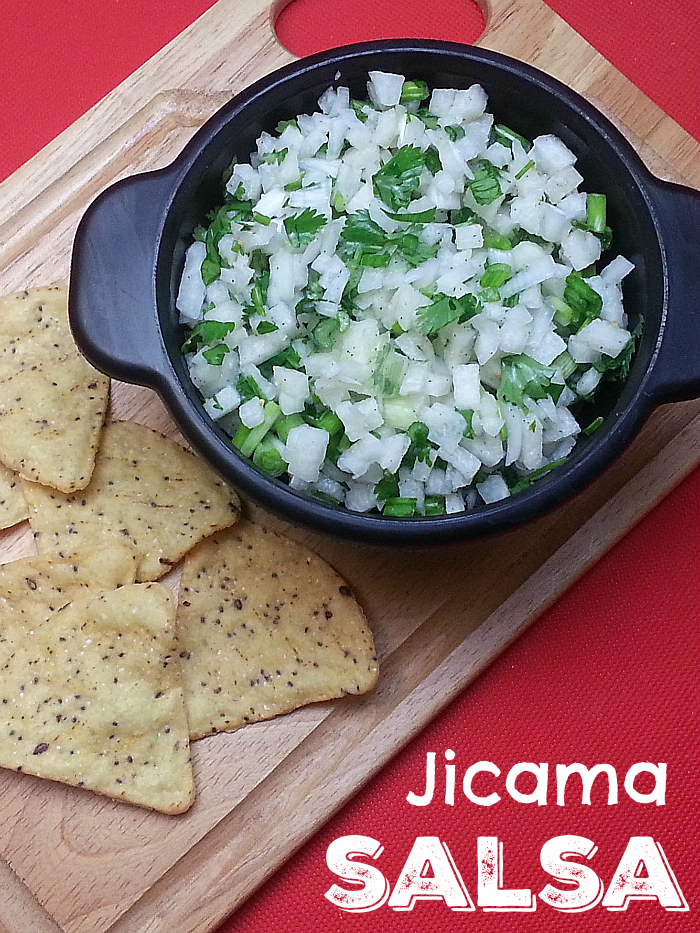 Easy Jicama Salsa Recipe with Cilantro and Lime - Mama Likes To Cook