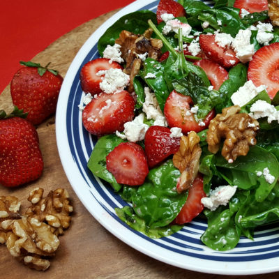 Strawberry Feta Spinach Salad Recipe - Mama Likes To Cook