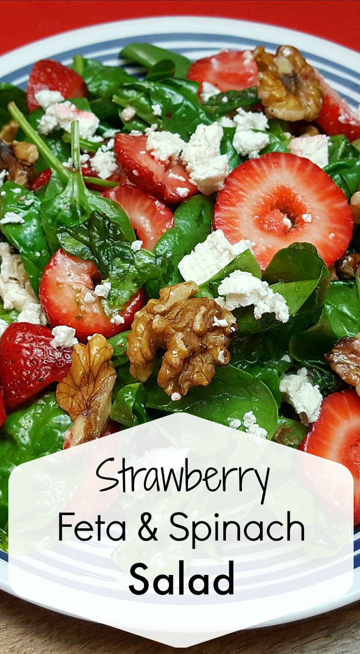 Strawberry Feta Spinach Salad Recipe - Mama Likes To Cook