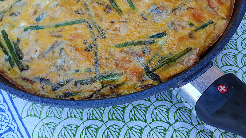 Asparagus Blue Cheese Frittata