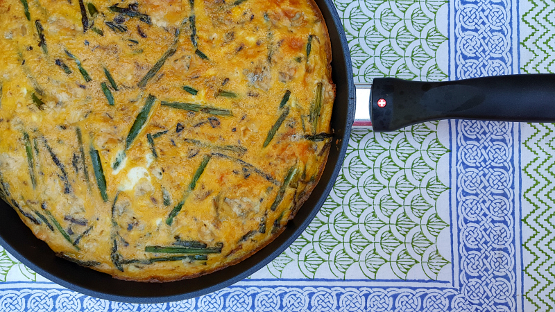 Asparagus Blue Cheese Frittata