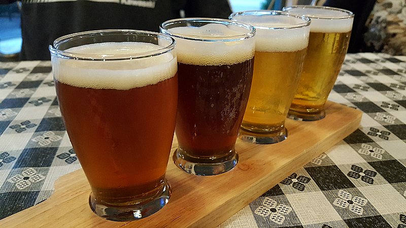 Craft Beer Flight at Green2Go - Brea, California