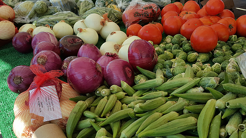 Veggies at SoCo Farmer's Market - Costa Mesa, California