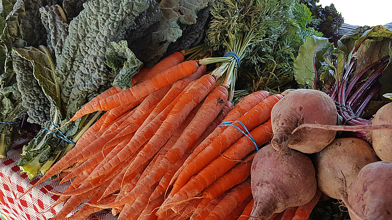 Veggies at SoCo Farmer's Market - Costa Mesa, California