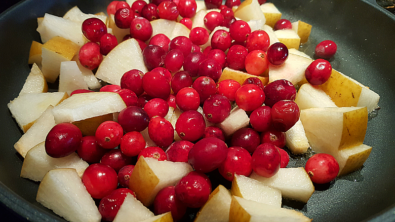 Cranberries and Asian Pears