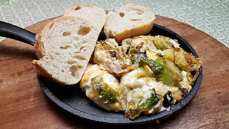 Warm & Cheesy Brussels Sprouts Dip