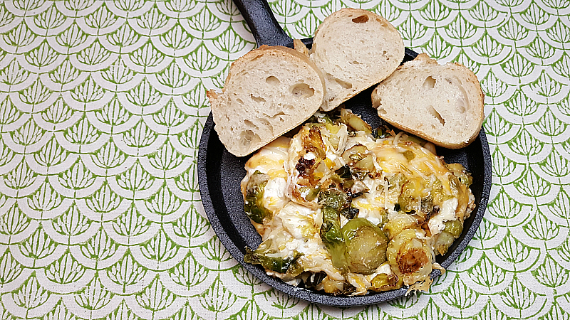 Warm & Cheesy Brussels Sprouts Dip