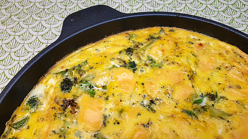 Broccoli Velveeta Cheese Frittata