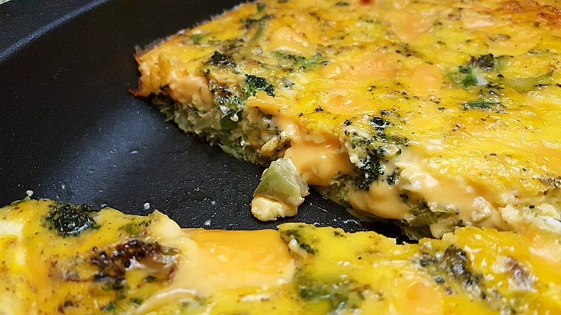 Broccoli Velveeta Cheese Frittata