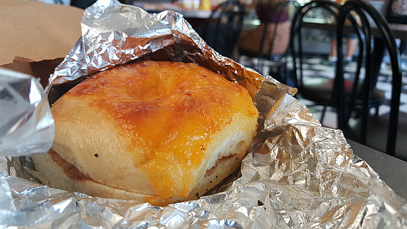 Toasted Cheese Bagel at 42nd St. Bagel Cafe in Claremont Village