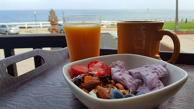 Breakfast (and more!) at Pantai Inn, La Jolla - San Diego, California Hotel