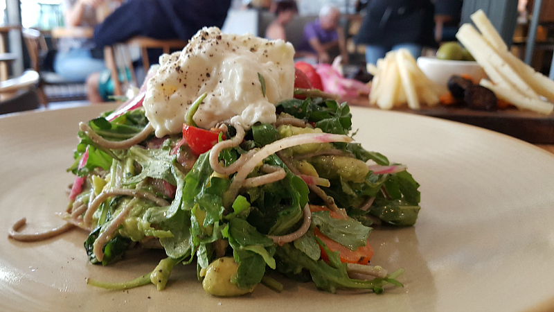 Salad at Happy Hour at The Landsby’s Mad & Vin in Solvang