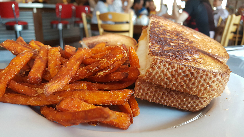 Grilled Cheese and Sweet Potato Fries at Chomp - A Modern American Diner in Solvang