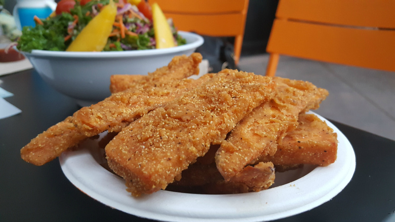 Sweet Potato Fries at Healthy Junk Vegan Restaurant in Anaheim