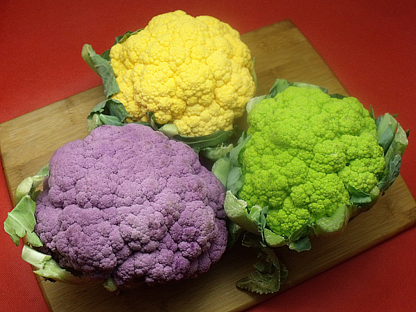 Multi-Colored Cauliflower - Purple, Green and Yellow