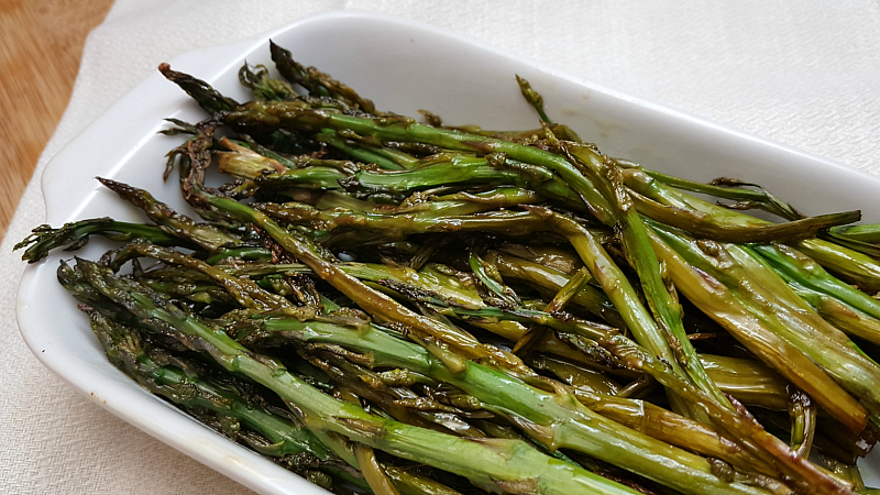 craft beer roasted asparagus