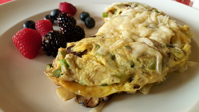 Vegetarian Omelette and Berries