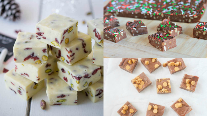 White Chocolate, Walnut and Peanut Butter Fudge