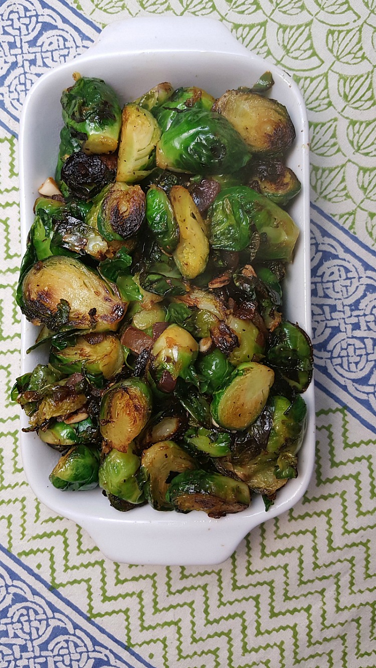 Pan Fried Brussels Sprouts with Caramelized Onions Recipe