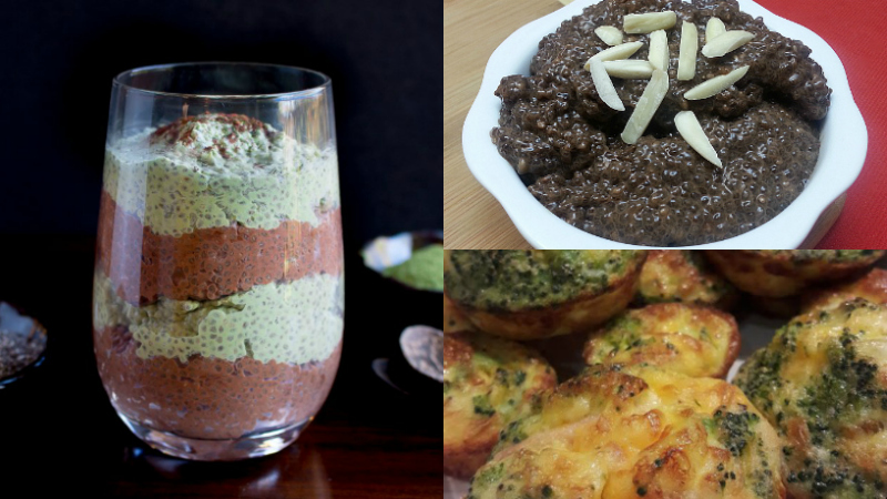 chia seed recipes parfait pudding egg cups