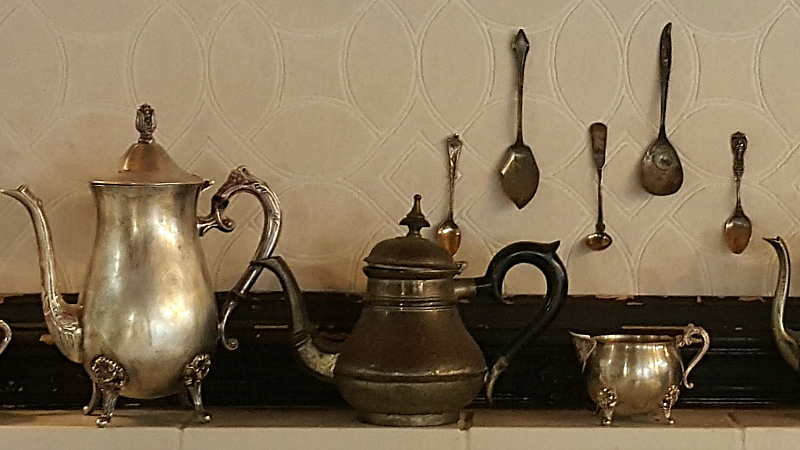 vintage silver tea service