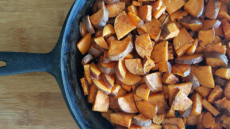 ghee roasted sweet potatoes