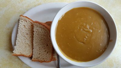 split pea soup mustard seed