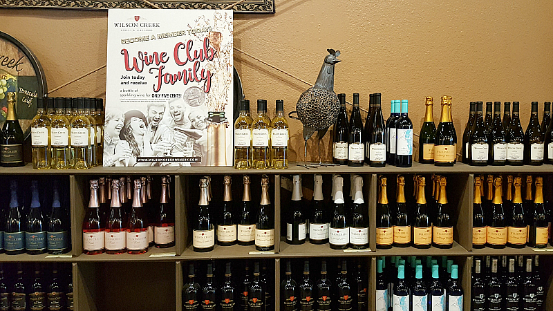 wilson creek wine display