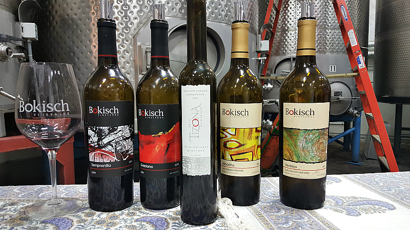 lodi bokisch winery wine bottles