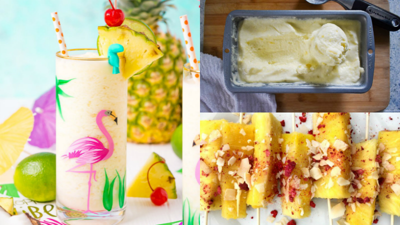 3 pineapple collage