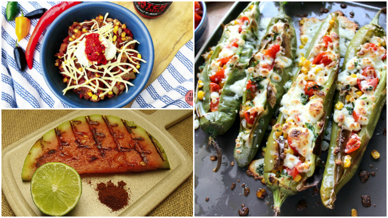 4 hatch chile recipes collage