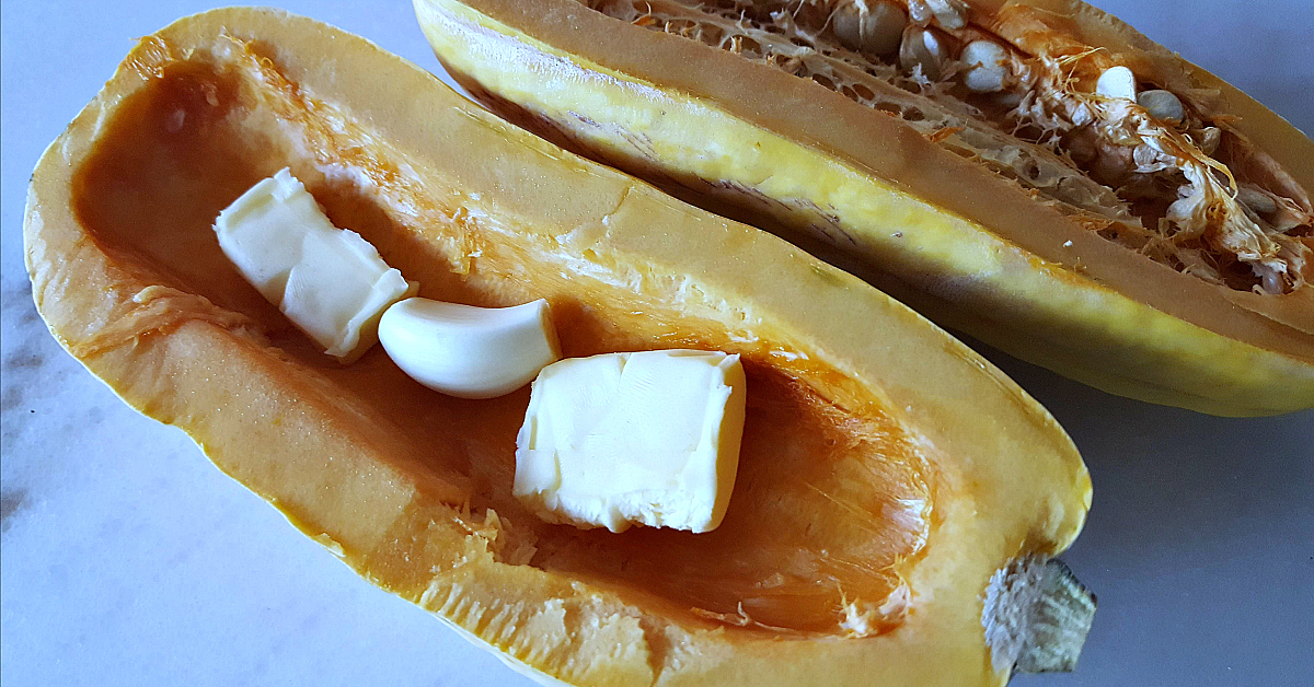 1 garlic roasted delicata squash