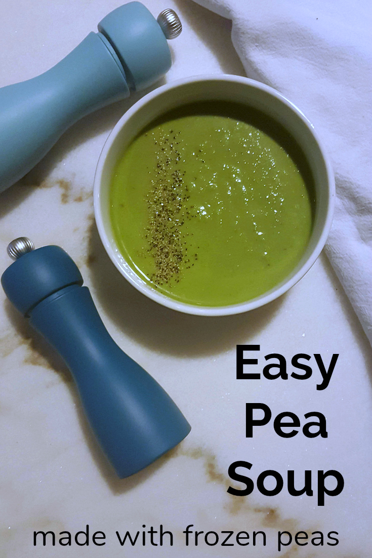 Easy Pea Soup Made with Frozen Peas - Fresh is typically my first choice, but this easy pea soup made with frozen peas is absolutely delicious. And, peas are one of the few vegetables that I usually have on hand in my freezer. 