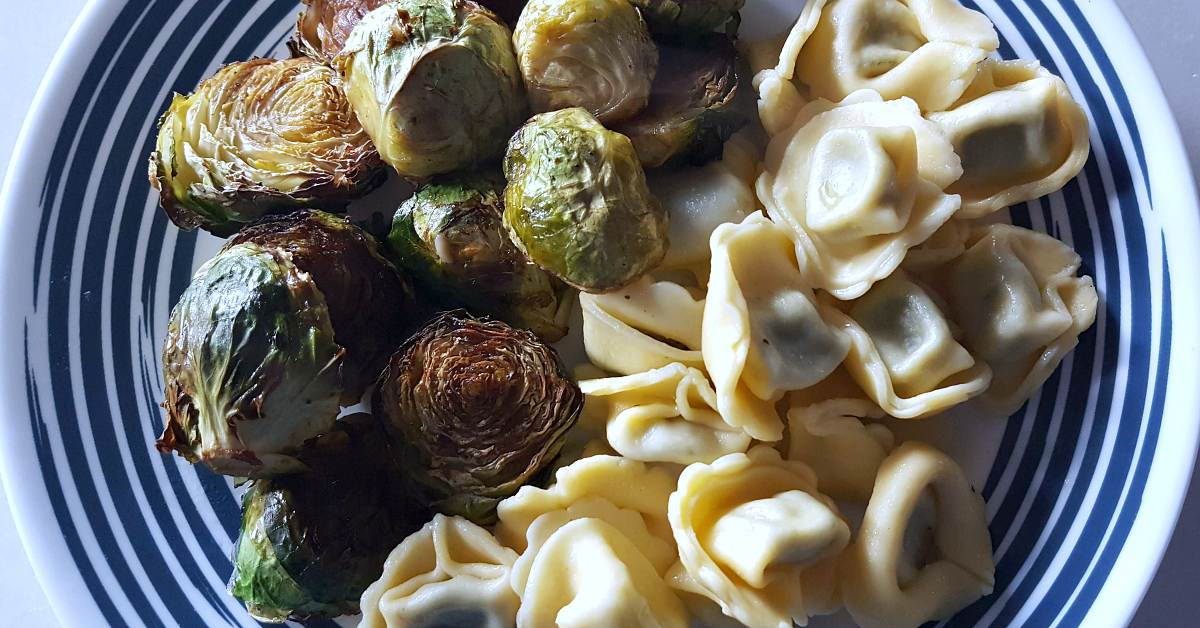 feature tortellini balsamic brussels sprouts