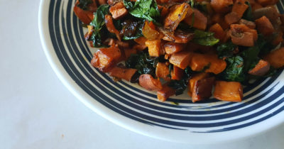 feature sweet potato spinach side dish