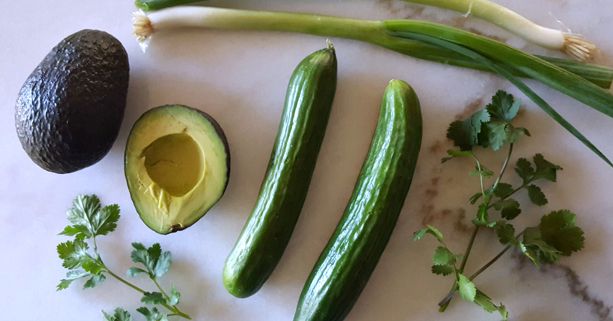 ingredients cucumber avo salsa