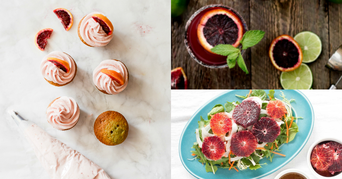 blood orange cupcakes margaritas salad